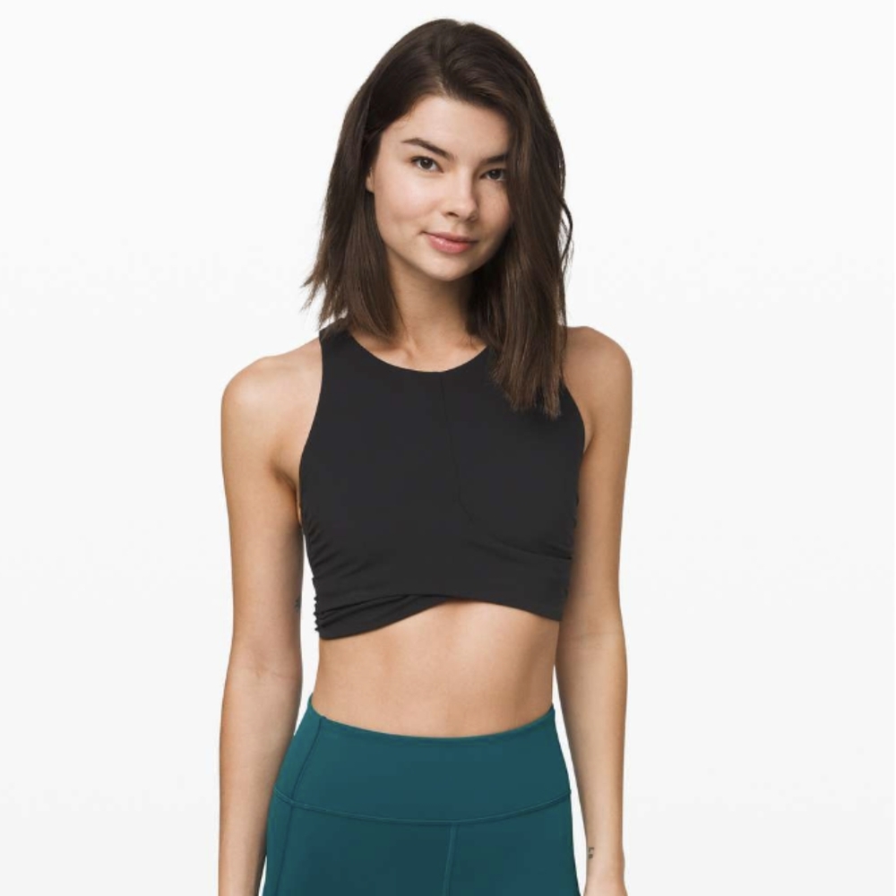 Women's Black High-Neck Always Aligned Crop Sports Bralette